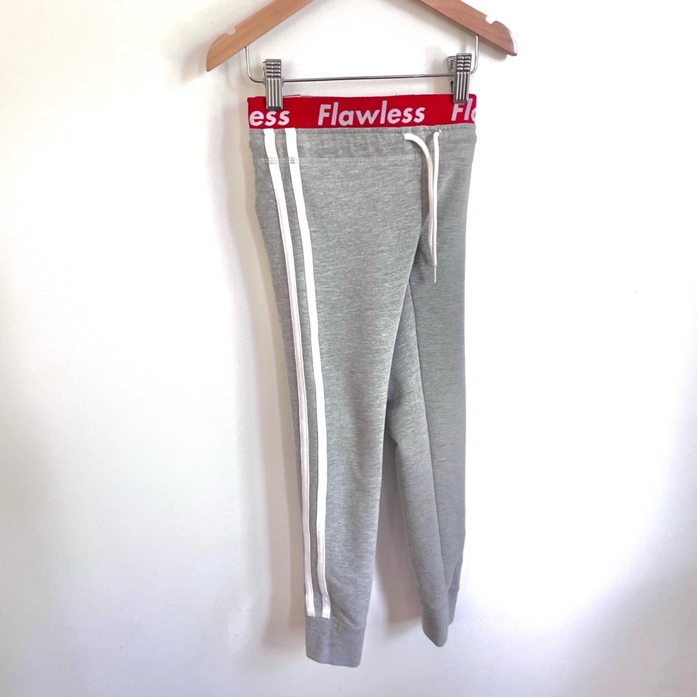 $8 💥Like New Flawless! Cool French Terry Sweatpants, Side Stripes, Red & Gray